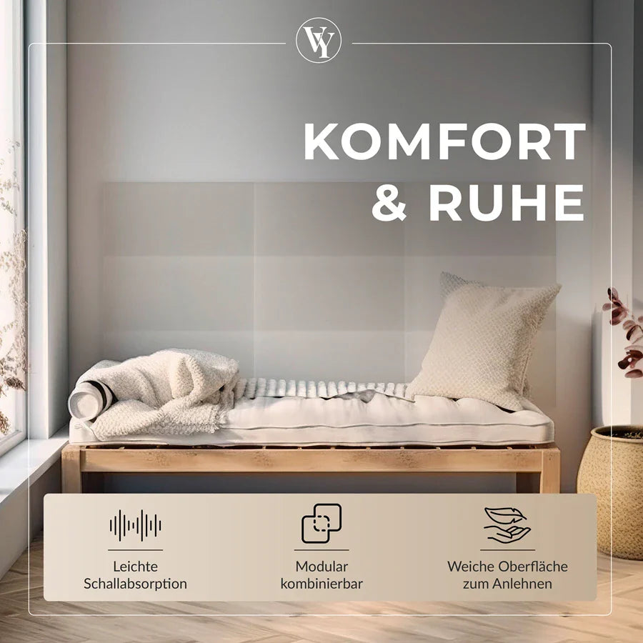 Wandkissen Rechteck | Ecru S04 Öko-Leder