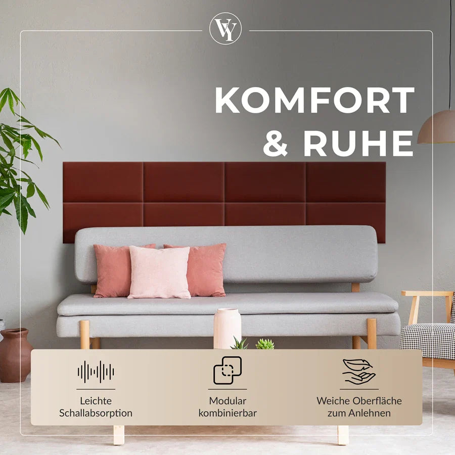 Wandkissen Rechteck | Bordeaux T03 Velours