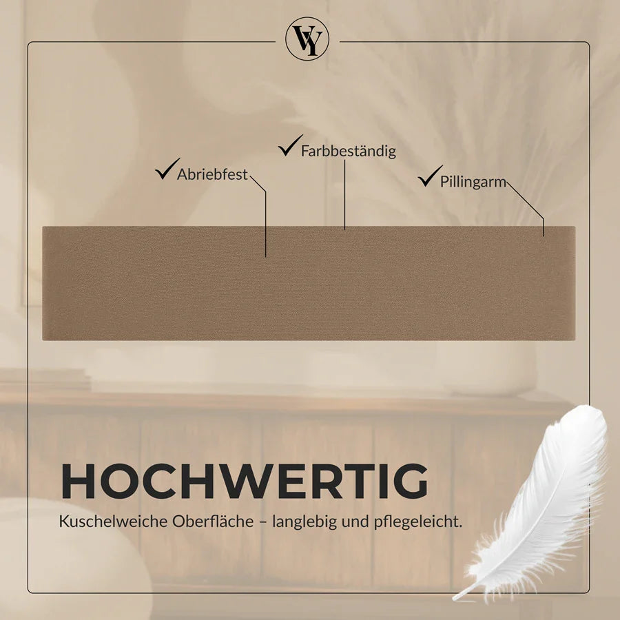 Wandkissen Rechteck | Beige T04 Velours