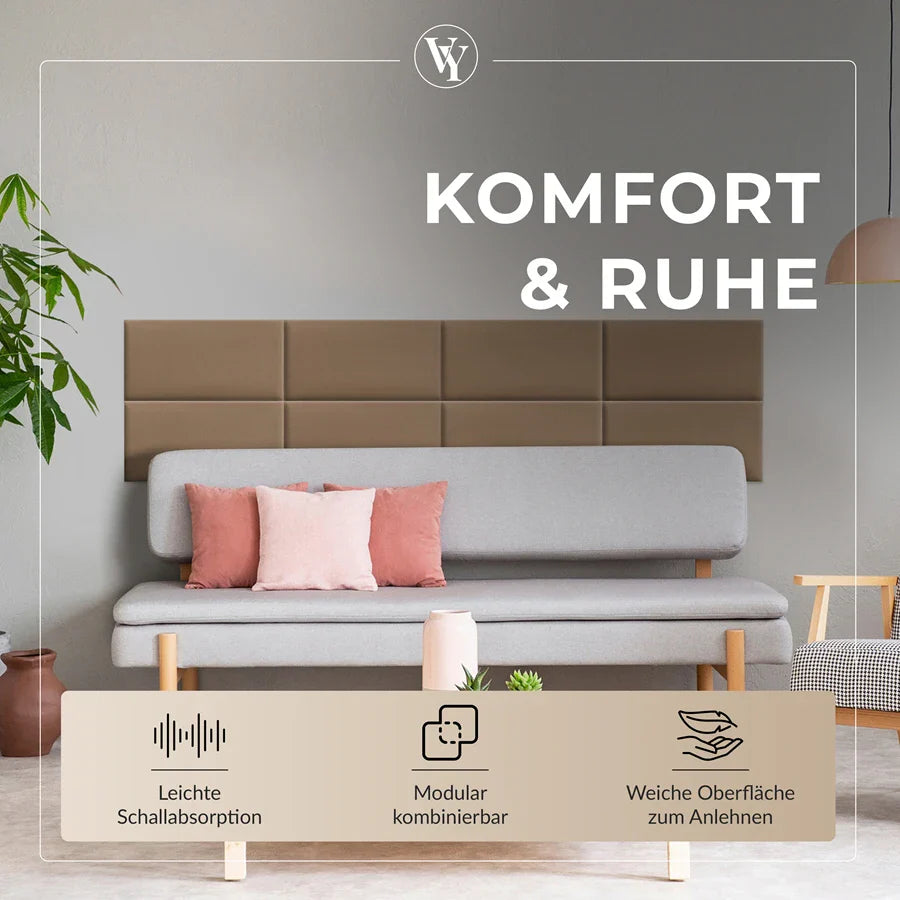 Wandkissen Rechteck | Beige T04 Velours