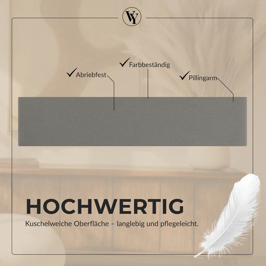 Wandkissen Rechteck | Hellgrau T06 Velours