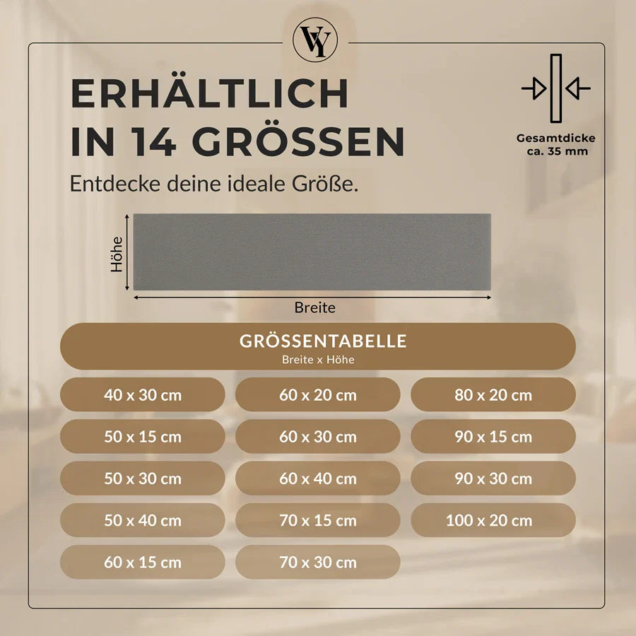 Wandkissen Rechteck | Hellgrau T06 Velours