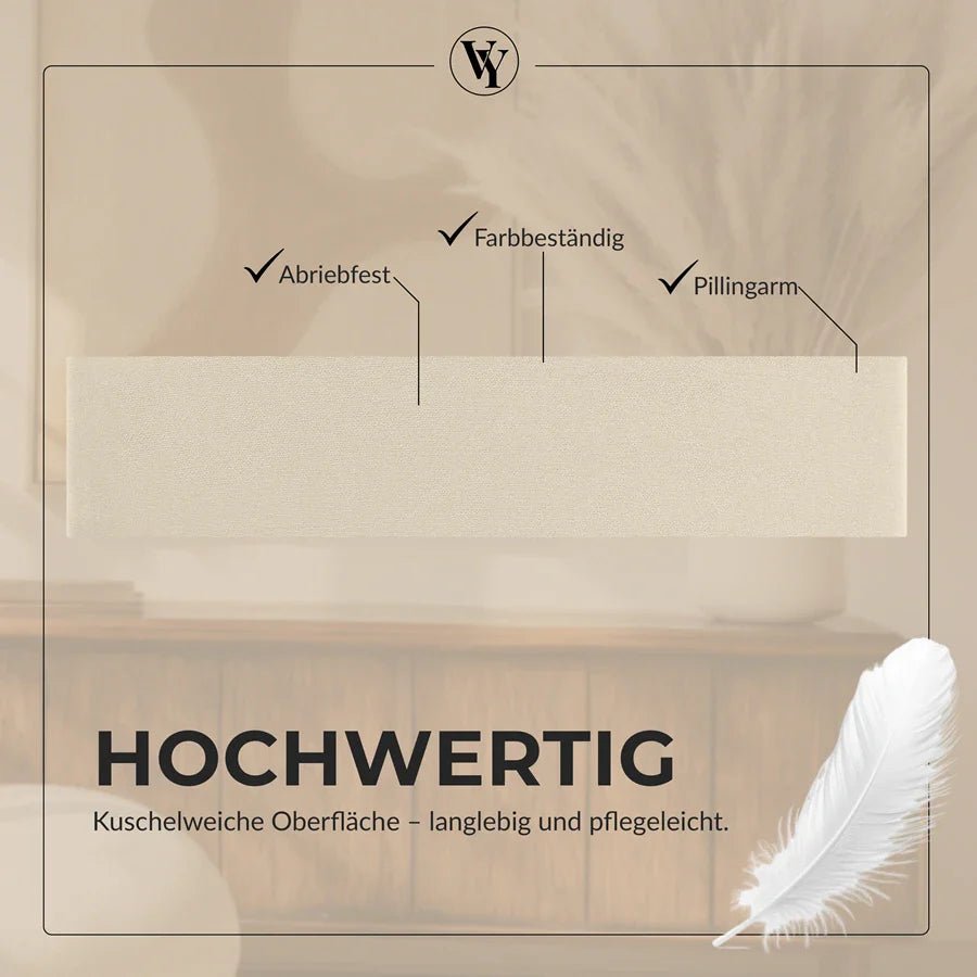 Wandkissen Rechteck | Ecru T07 Velours