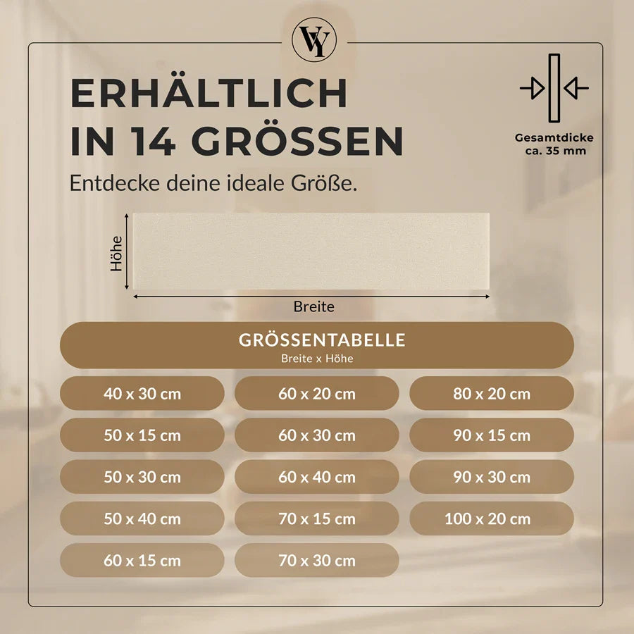 Wandkissen Rechteck | Ecru T07 Velours