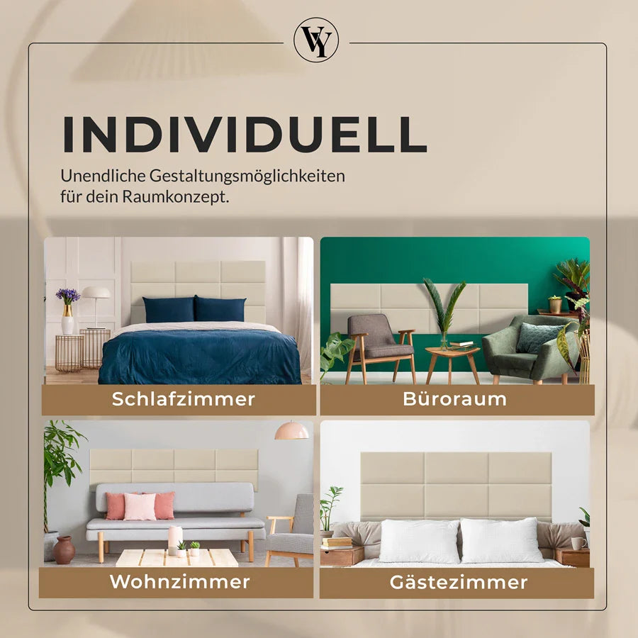 Wandkissen Rechteck | Ecru T07 Velours