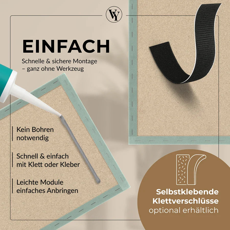 Wandkissen Rechteck | Mintgrün T08 Velours