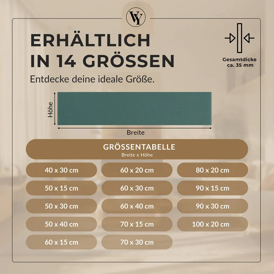 Wandkissen Rechteck | Petrolblau T13 Velours