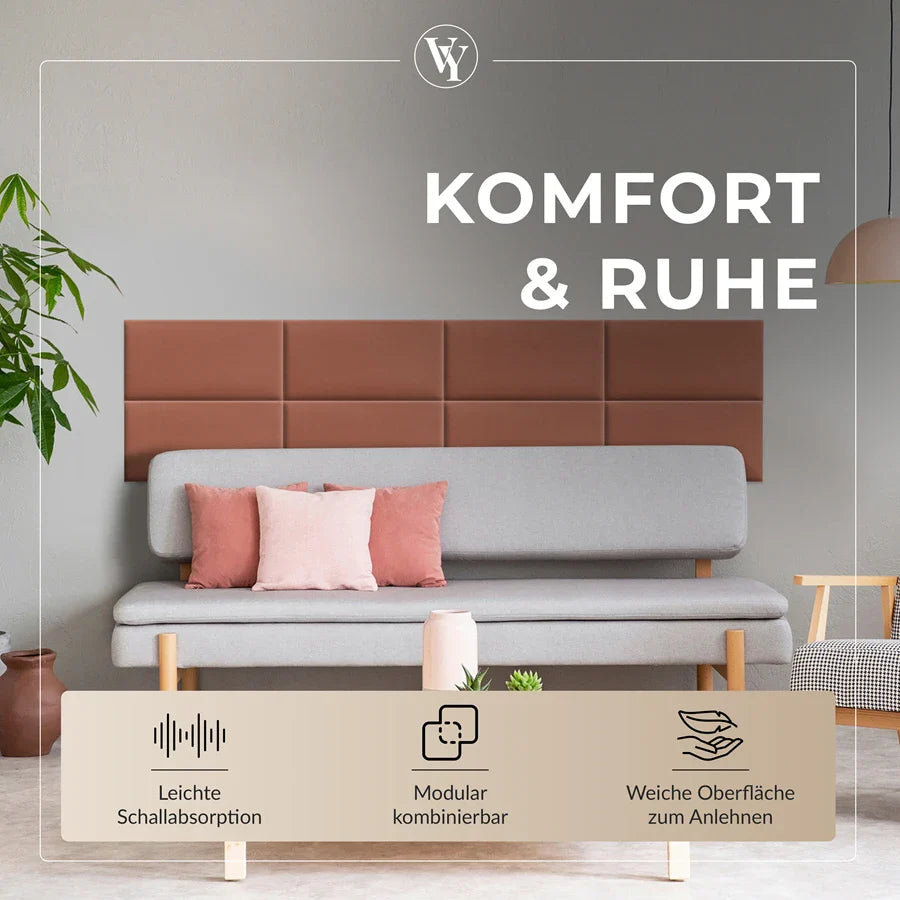 Wandkissen Rechteck | Altrosa T23 Velours