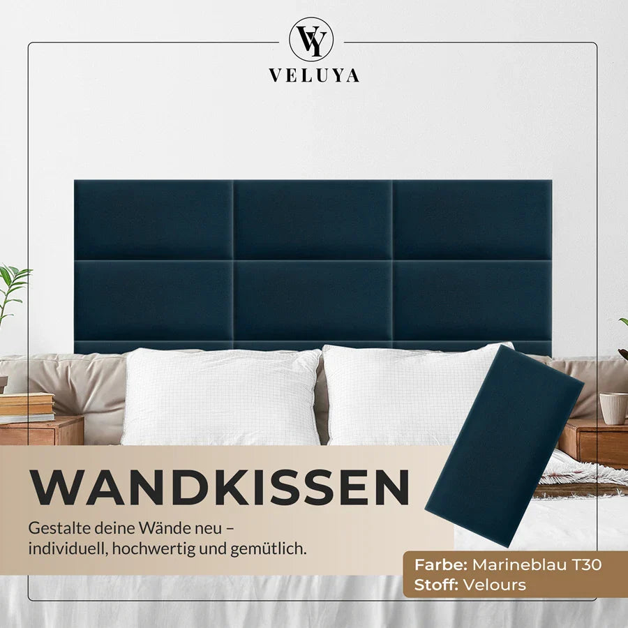 Wandkissen Rechteck | Marineblau T30 Velours