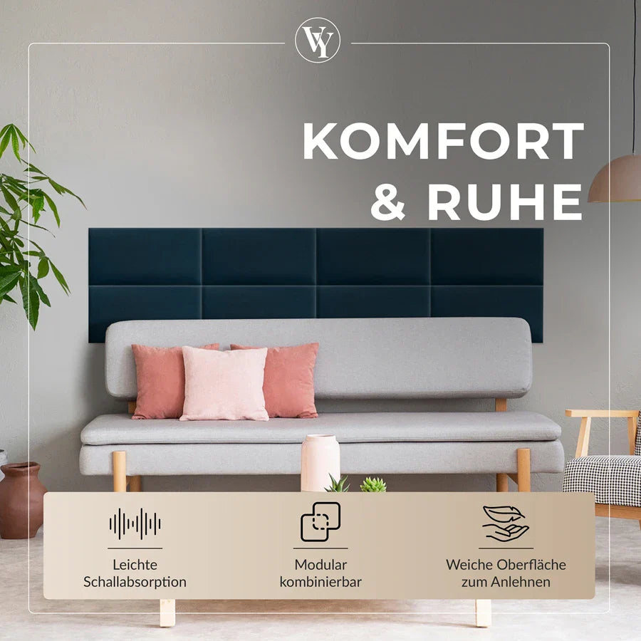 Wandkissen Rechteck | Marineblau T30 Velours