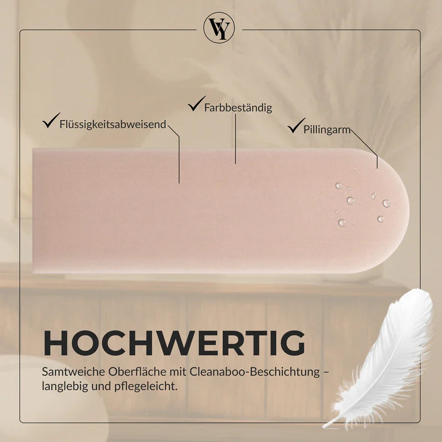 Wandkissen Rundbogen | Hellrosa M06 Samt