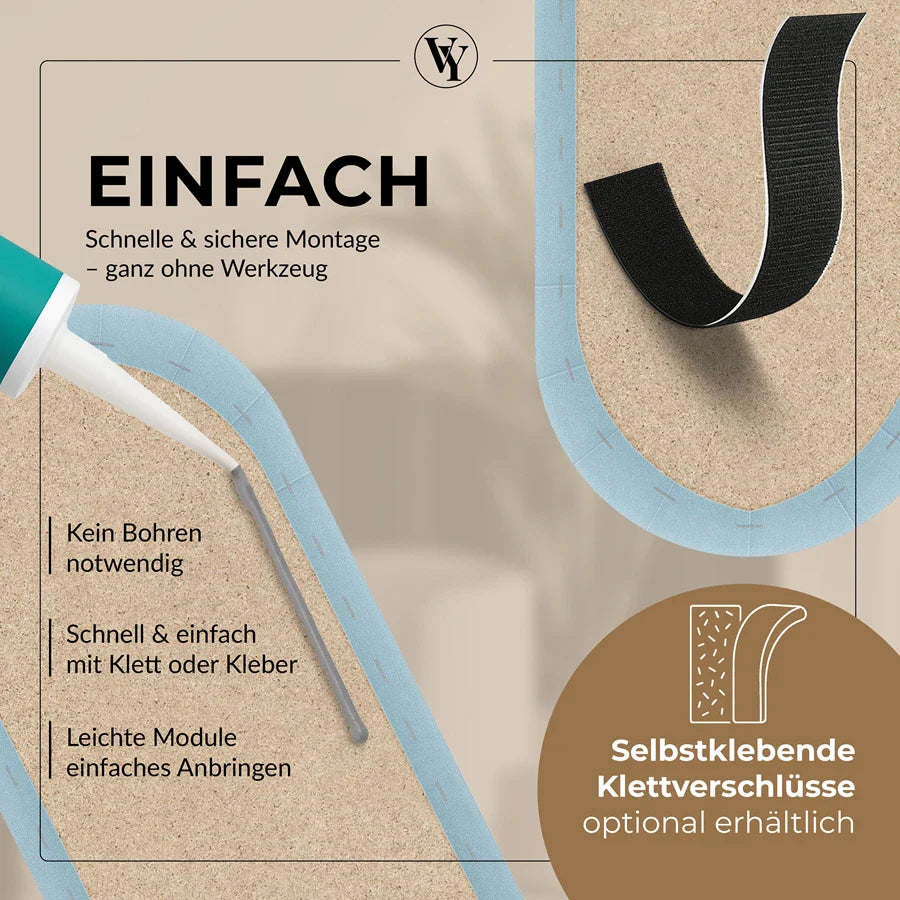 Wandkissen Rundbogen | Hellblau M07 Samt