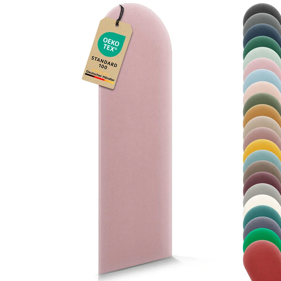 Wandkissen Rundbogen | Rosa M08 Samt