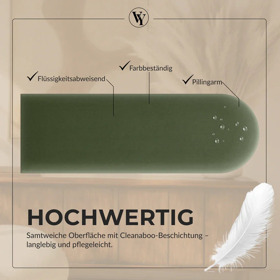 Wandkissen Rundbogen | Khaki M09 Samt