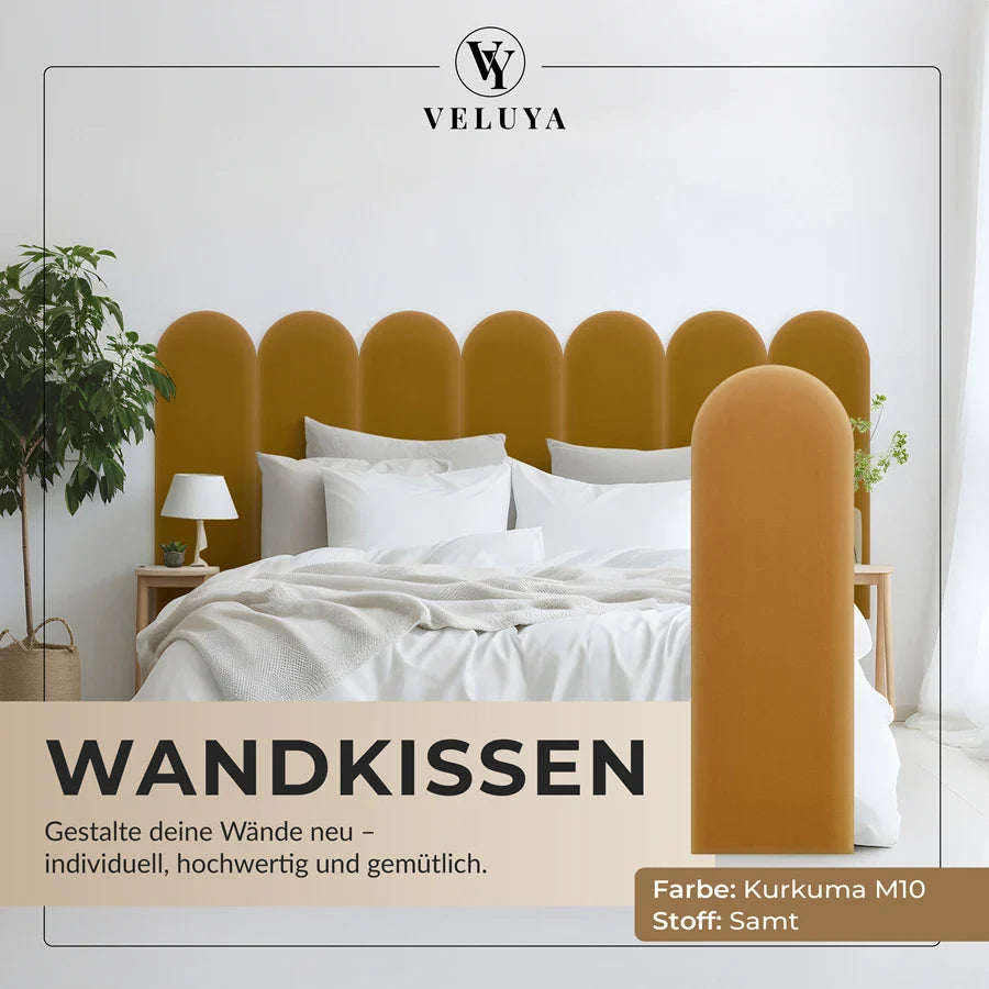 Wandkissen Rundbogen | Kurkuma M10 Samt