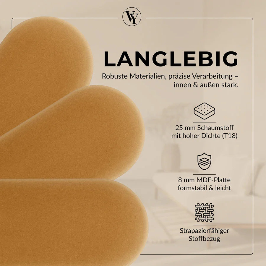 Wandkissen Rundbogen | Kurkuma M10 Samt