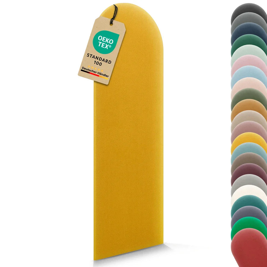 Wandkissen Rundbogen | Gelb M13 Samt