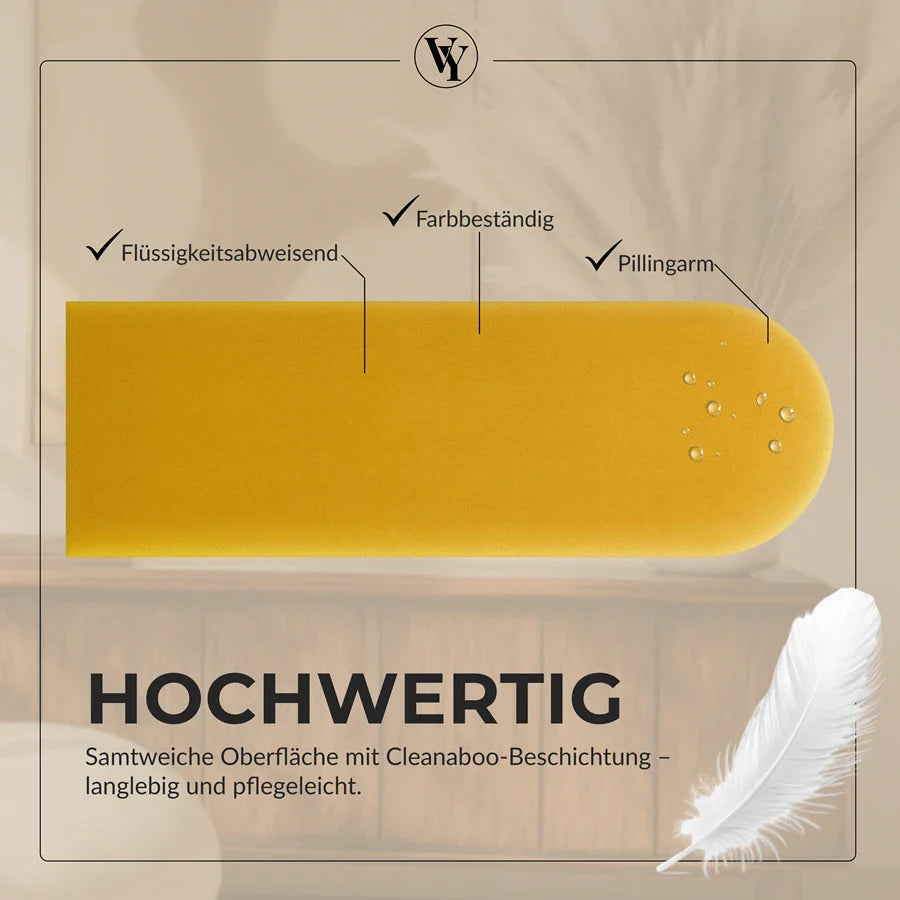 Wandkissen Rundbogen | Gelb M13 Samt