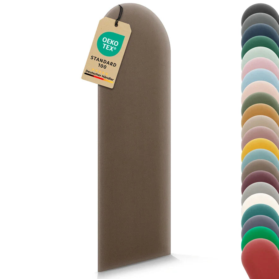 Wandkissen Rundbogen | Blassbraun M15 Samt