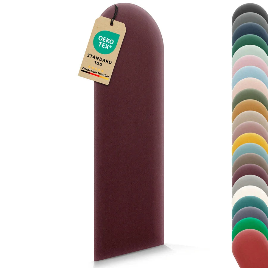 Wandkissen Rundbogen | Weinrot M16 Samt