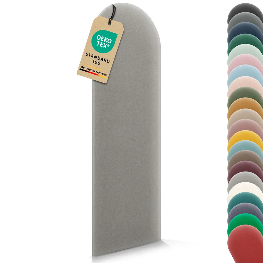 Wandkissen Rundbogen | Grau M17 Samt