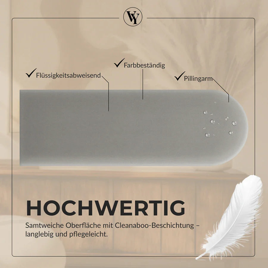 Wandkissen Rundbogen | Grau M17 Samt