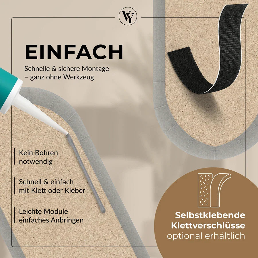 Wandkissen Rundbogen | Grau M17 Samt