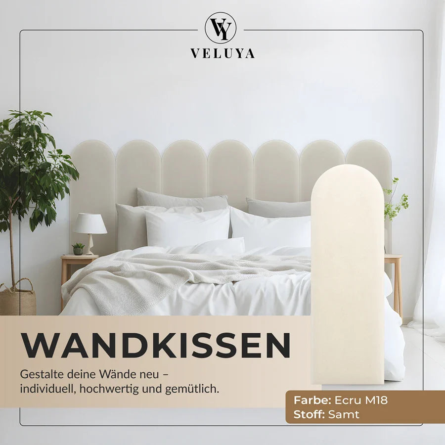 Wandkissen Rundbogen | Ecru M18 Samt