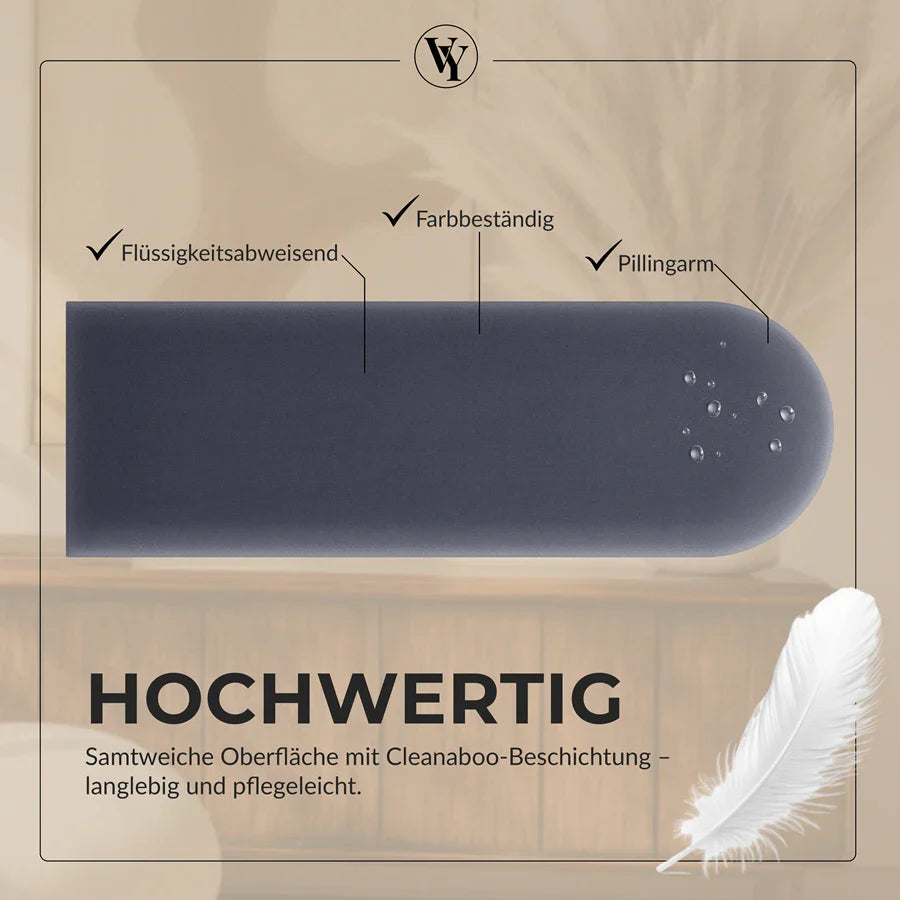 Wandkissen Rundbogen | Dunkellila M20 Samt