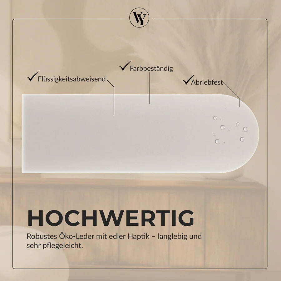 Wandkissen Rundbogen | Ecru S04 Öko-Leder