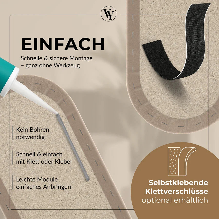 Wandkissen Rundbogen | Beige T04 Velours