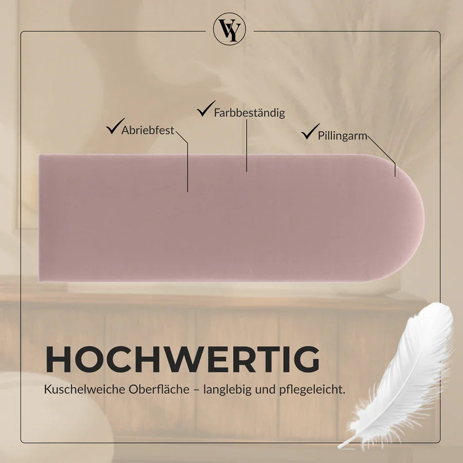 Wandkissen Rundbogen | Rosa T05 Velours