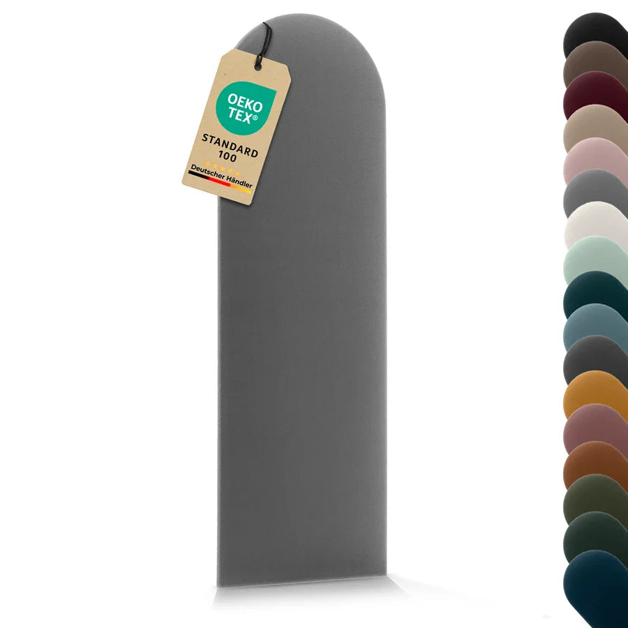 Wandkissen Rundbogen | Hellgrau T06 Velours