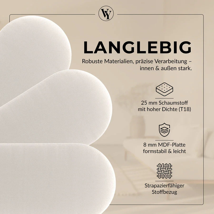 Wandkissen Rundbogen | Ecru T07 Velours