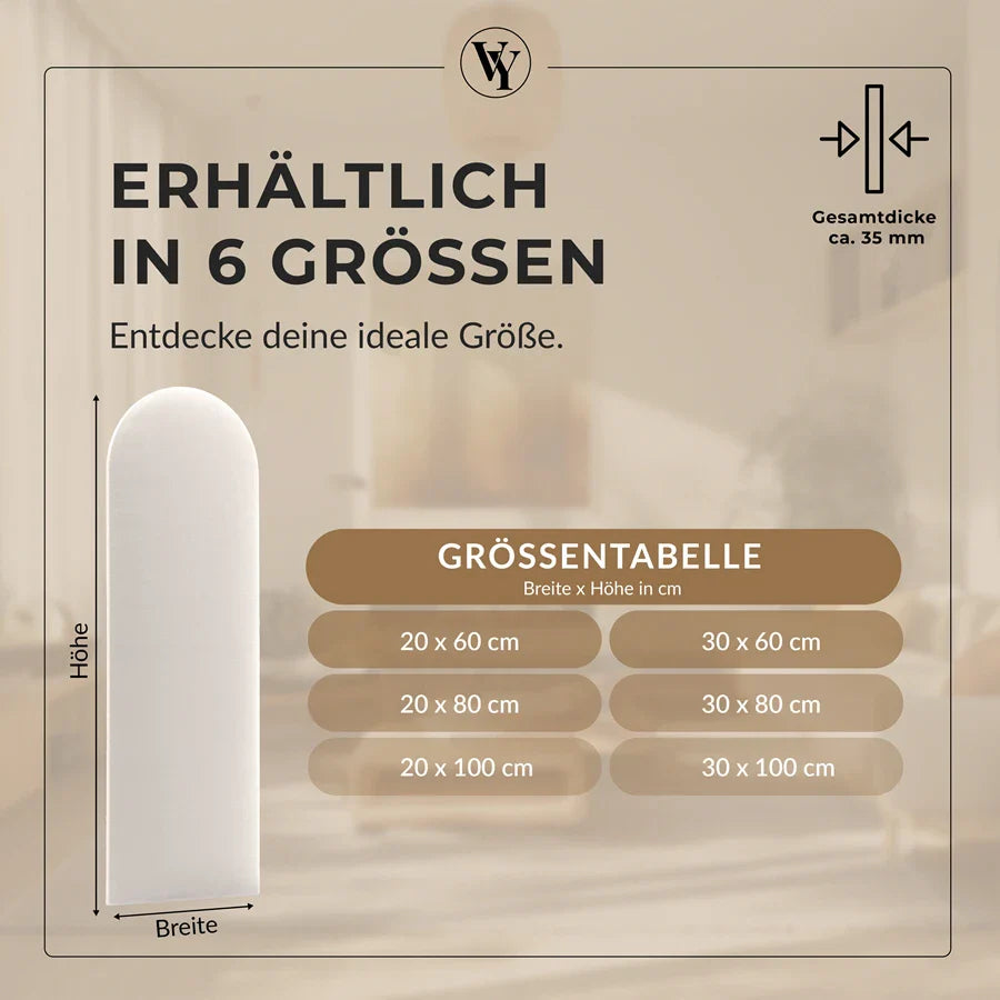 Wandkissen Rundbogen | Ecru T07 Velours