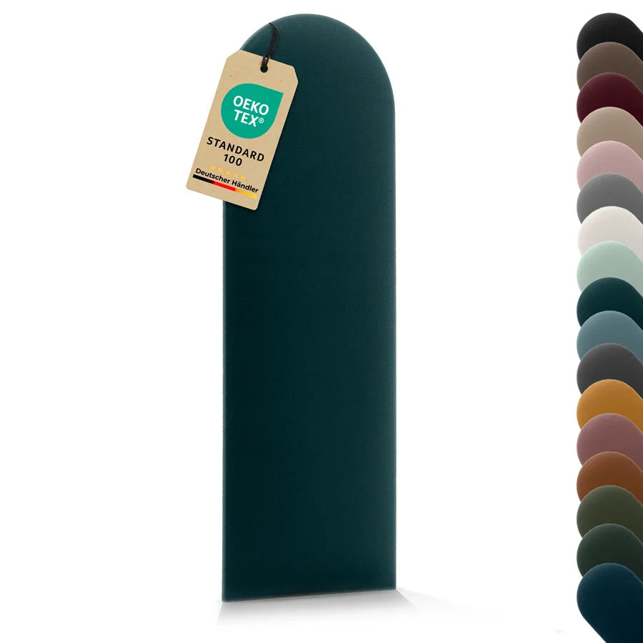 Wandkissen Rundbogen | Türkis T09 Velours