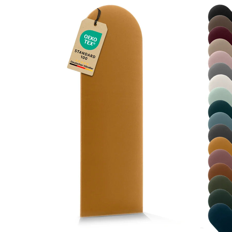 Wandkissen Rundbogen | Ockergelb T18 Velours