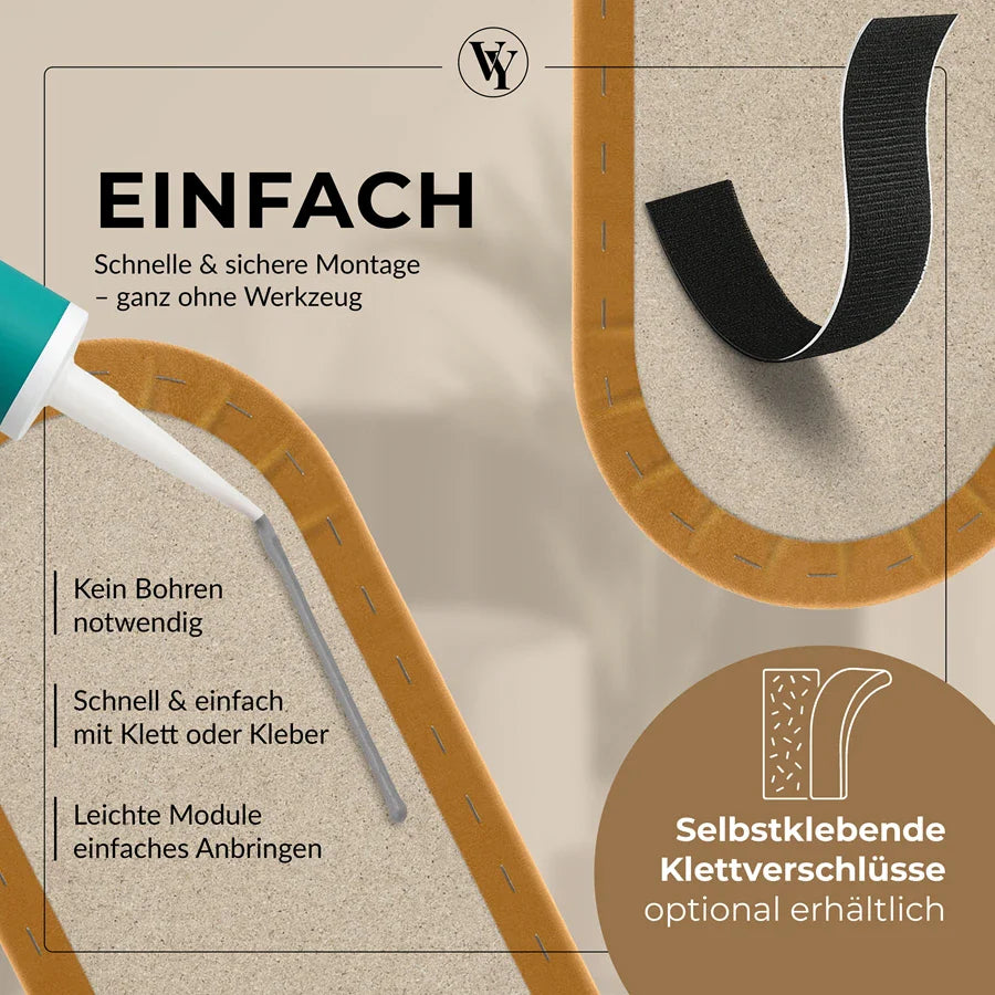 Wandkissen Rundbogen | Ockergelb T18 Velours