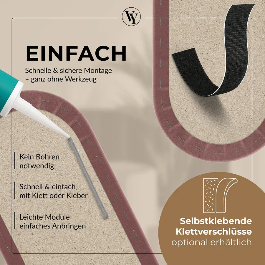 Wandkissen Rundbogen | Altrosa T23 Velours