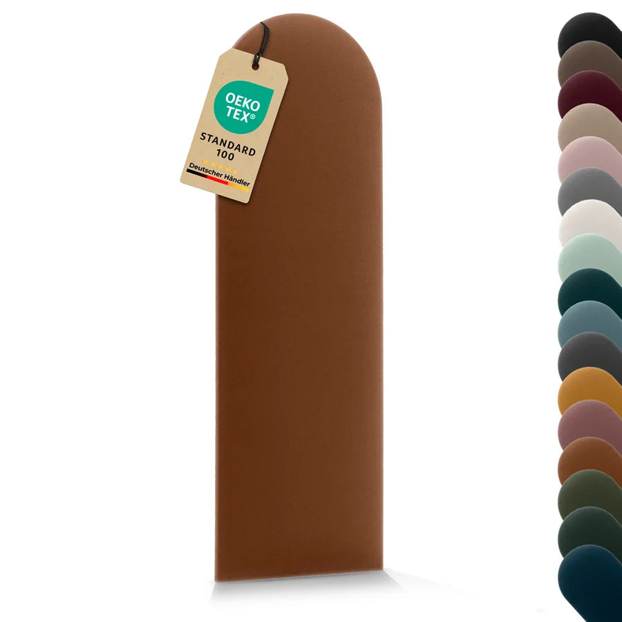 Wandkissen Rundbogen | Ockerbraun T26 Velours