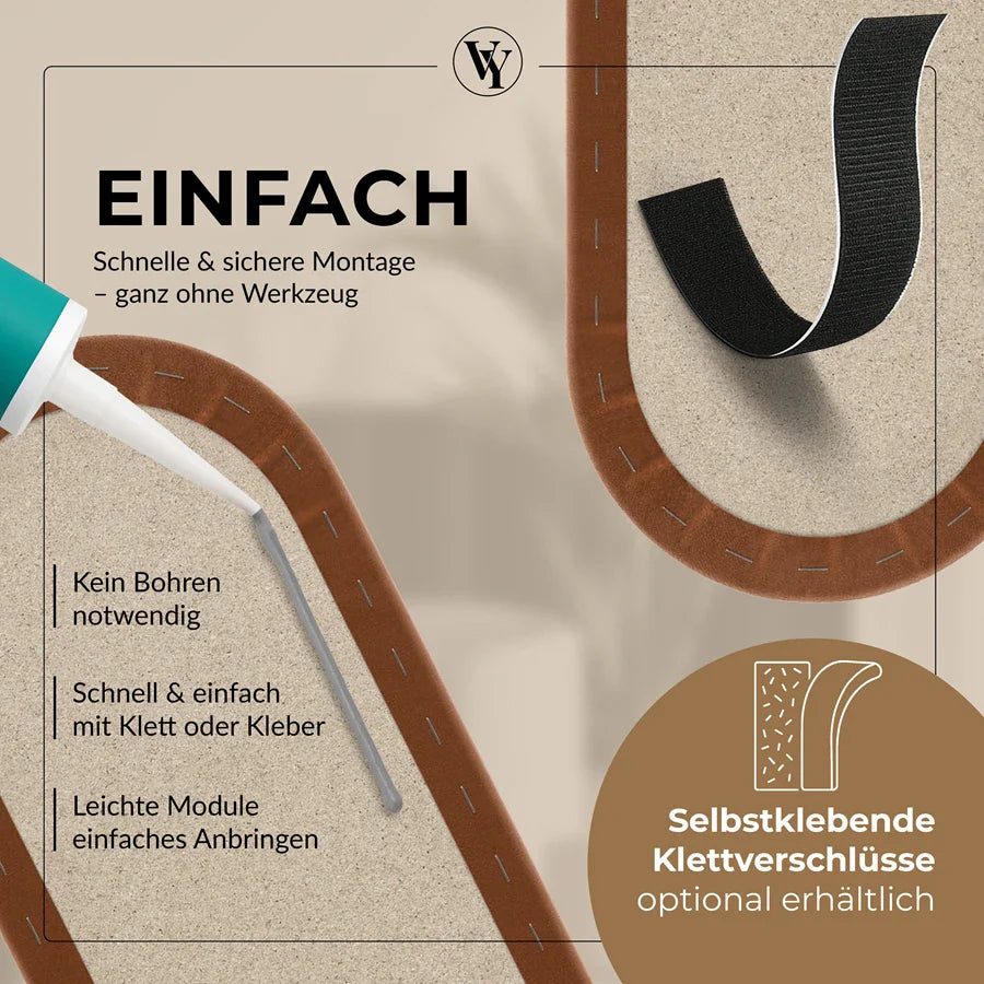 Wandkissen Rundbogen | Ockerbraun T26 Velours