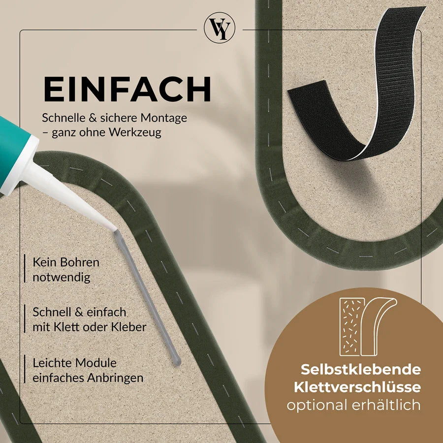 Wandkissen Rundbogen | Khaki T27 Velours