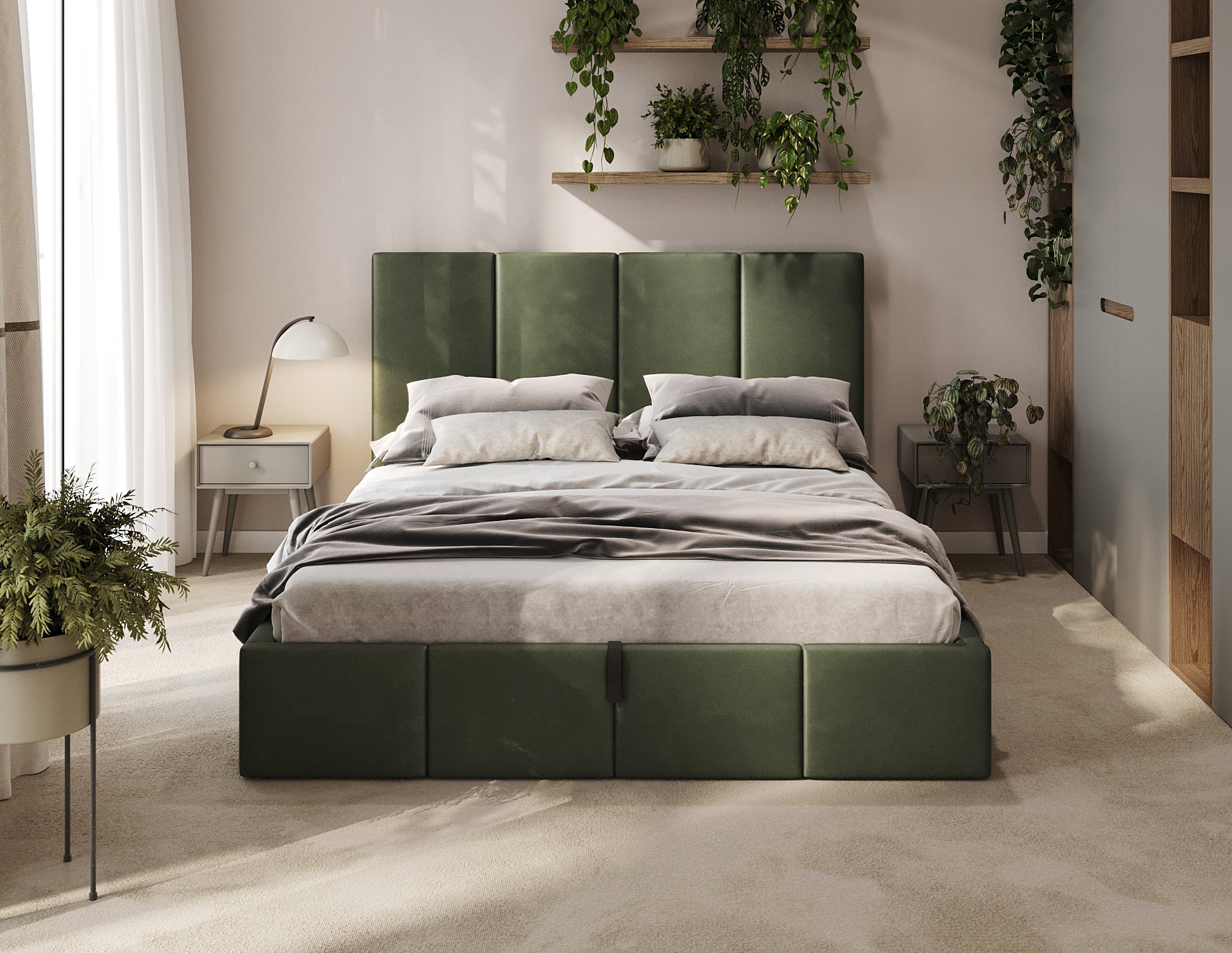 Polsterbett Veluna Lift T27 W3 Khaki