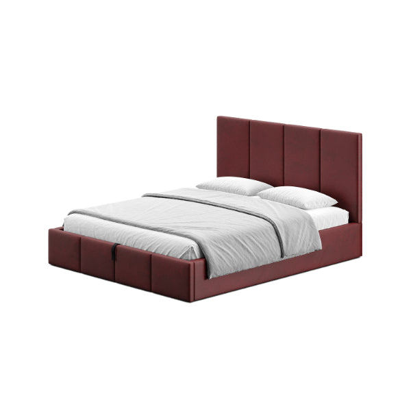 Polsterbett Veluna Lift T03 W3 Weinrot
