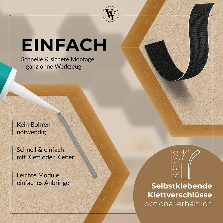 Wandkissen Hexagon | Kurkuma M10 Samt