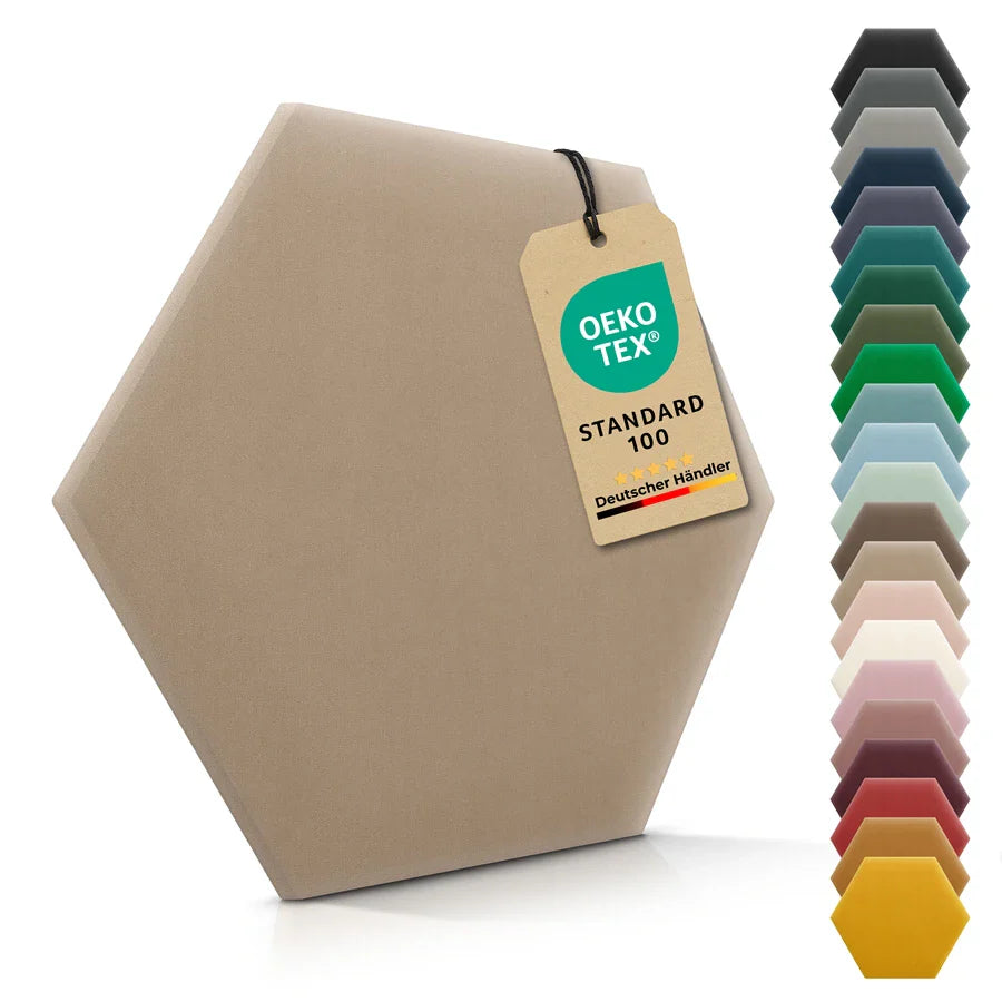 Wandkissen Hexagon | Beige M11 Samt