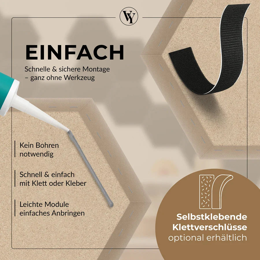 Wandkissen Hexagon | Beige M11 Samt