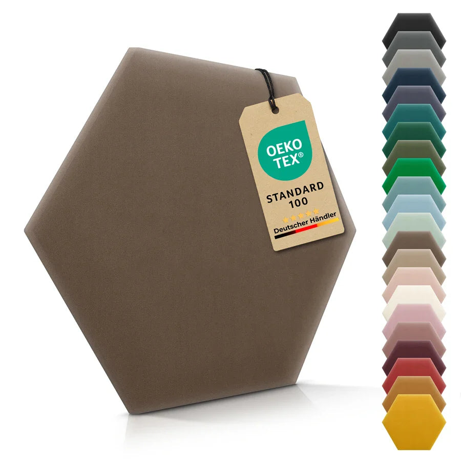 Wandkissen Hexagon | Blassbraun M15 Samt