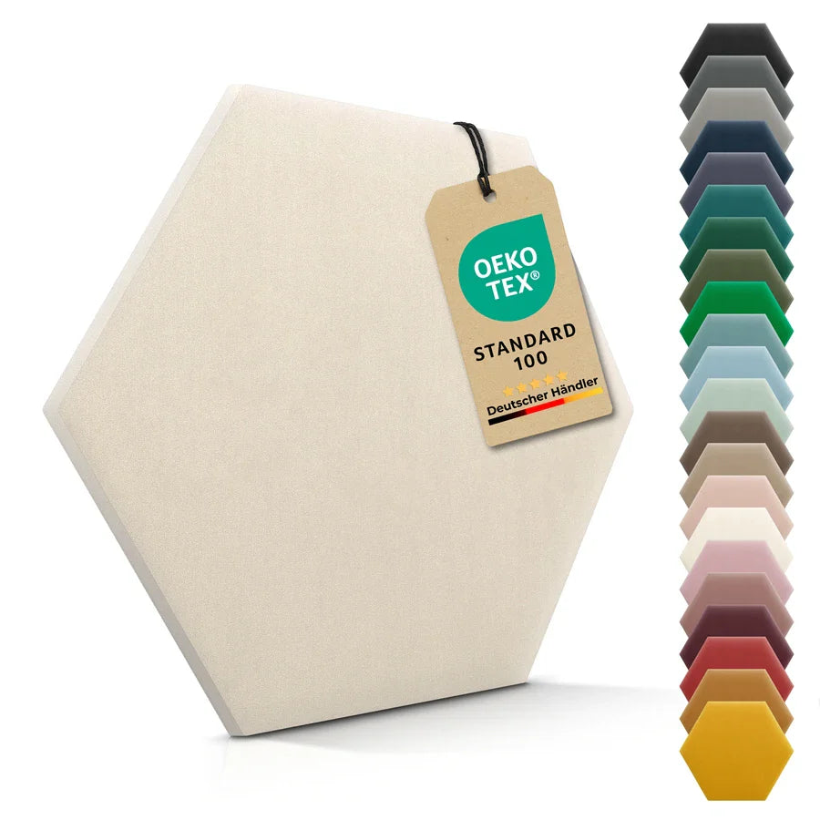 Wandkissen Hexagon | Ecru M18 Samt