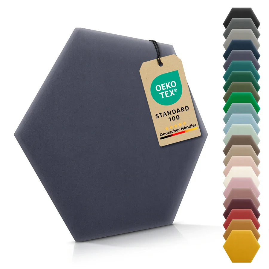 Wandkissen Hexagon | Dunkellila M20 Samt